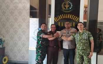 Kompak! Polres Kampar dan Seluruh Polsek Silaturahmi Ke TNI dan Kejaksaan